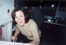 Lisl at the fridge